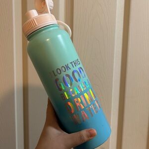 Turquoise Motivational Water Bottle